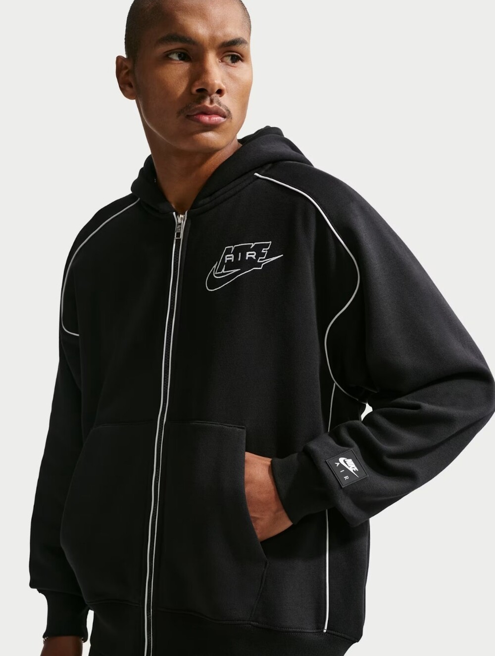 Nike AIR Full-Zip FLeece Hoodie ~  Black IF1274-010 | Men's: XL *NWT 💥$90